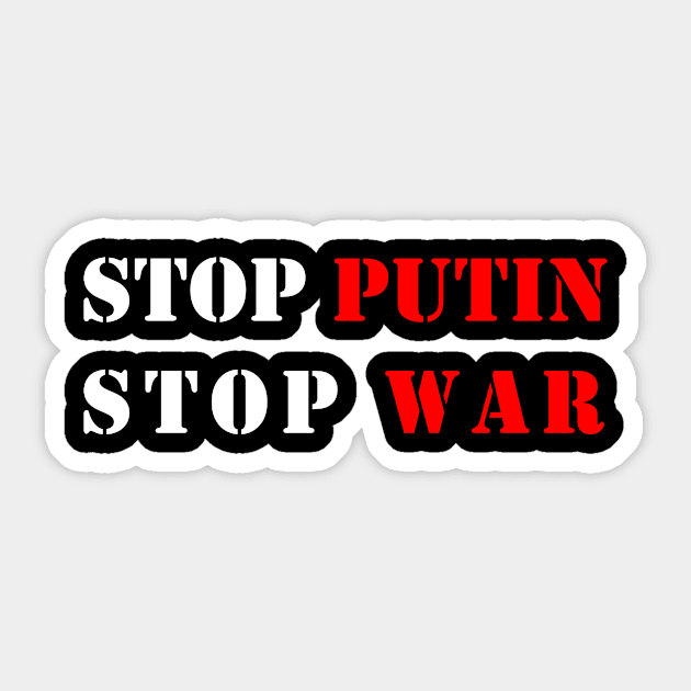 No War - Stop Putin Stop War Sticker by StasLemon